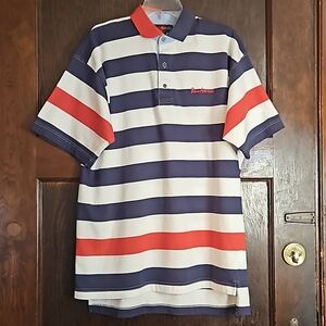 EUC Vintage Boss America Striped Polo Shirt - Size L